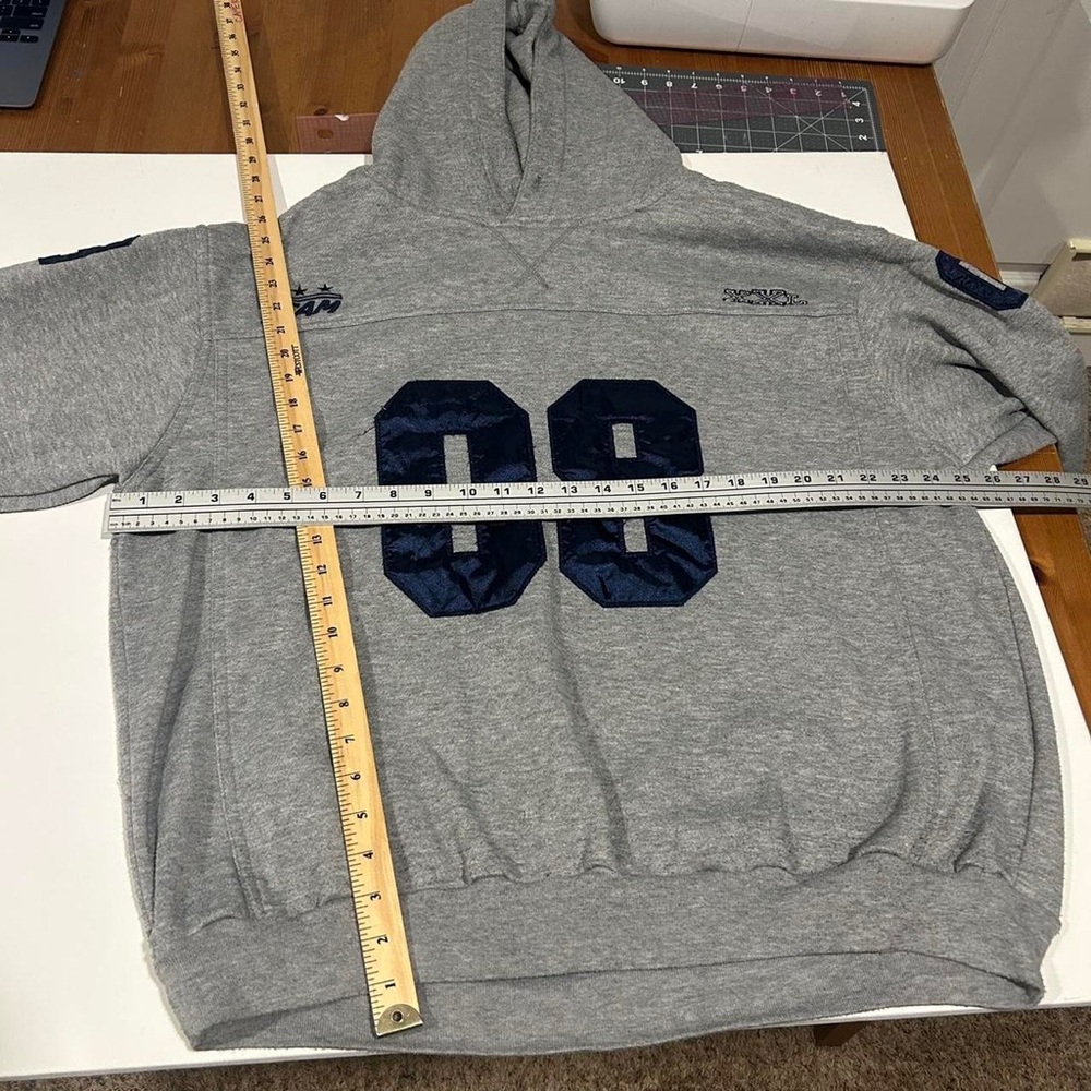 Athletic Works Men's Grey and Navy Hoodie - Picture 2 of 5
